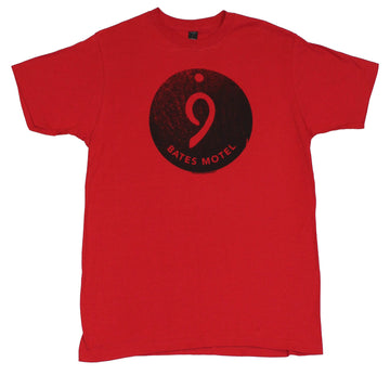 Bates Motel  Mens T-Shirt - Room 9 Nine Distressed Circle Image