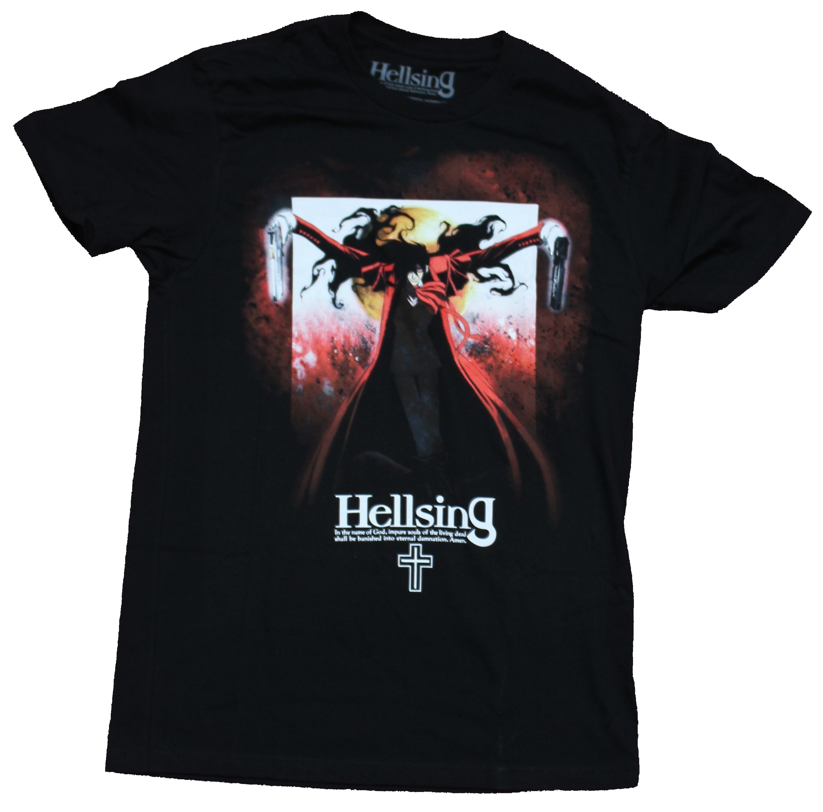 Hellsing Mens T-Shirt - Guns Down Hellsing Key Art Image