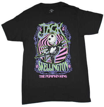 Nightmare Before Christmas Mens T-Shirt - Jack Neon Portrait