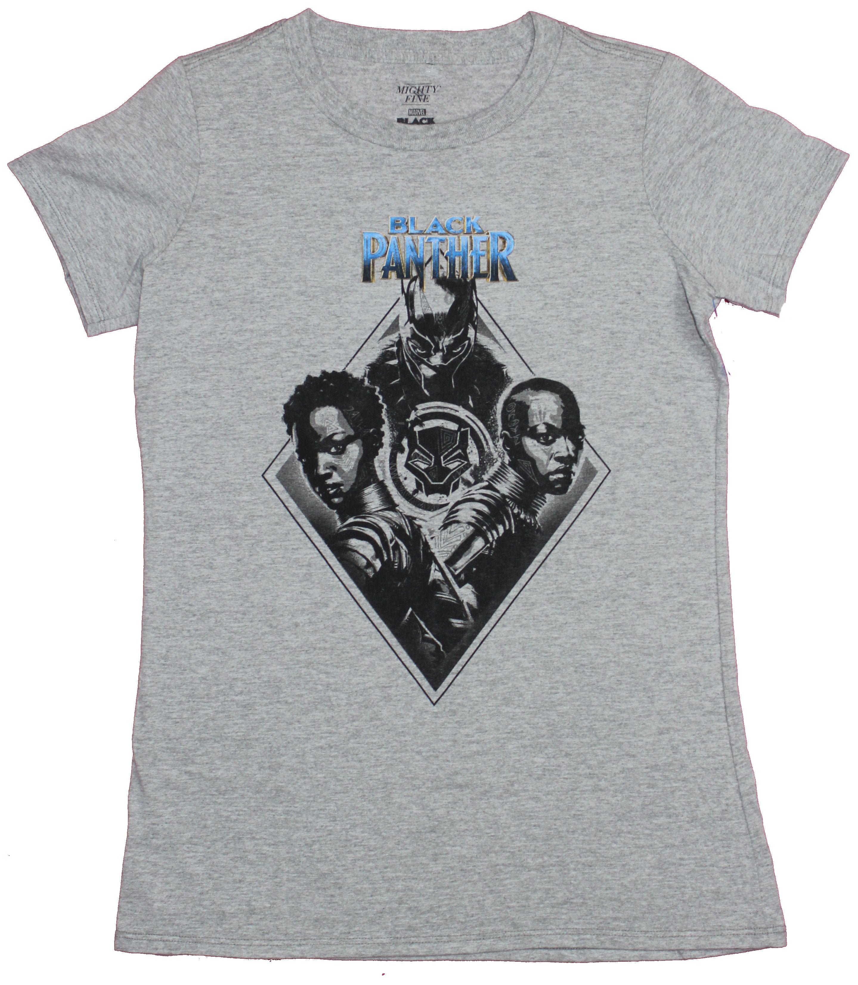 Black Panther Girls Juniors T-Shirt- Triangle Shaped Triple Threat Image