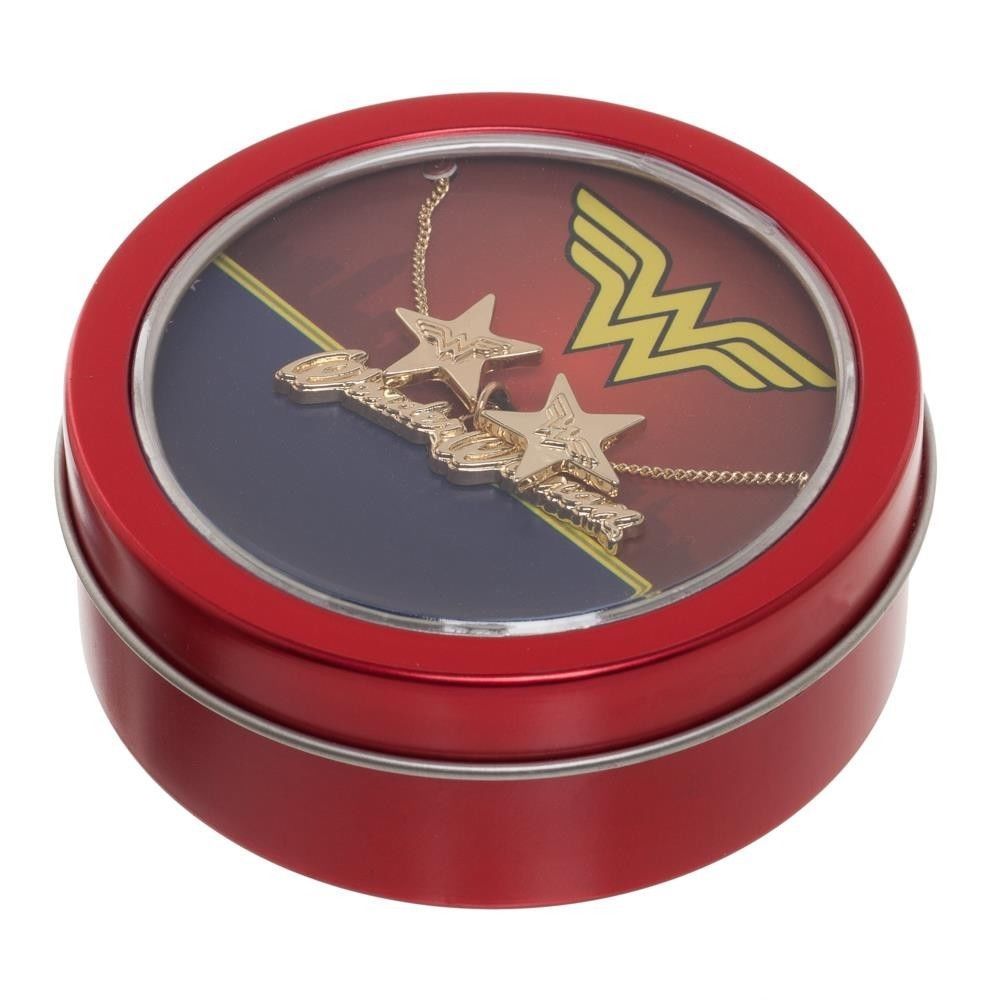 Bioworld Wonder Woman Necklace & Earrings Gift Tin