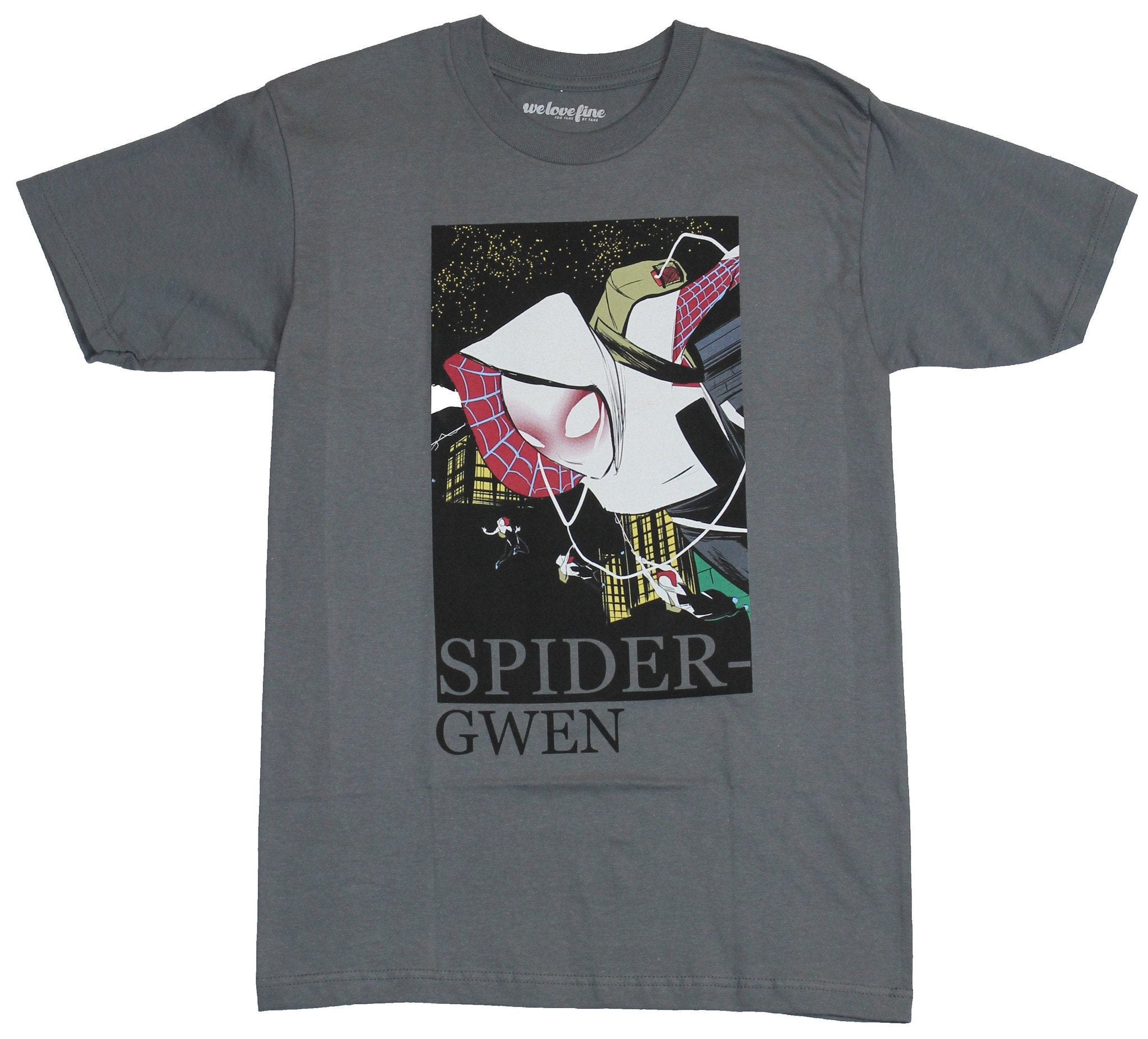 Spider-Gwen (Marvel Comics)  Mens T-Shirt - Boxed White Tinted Artistic Gwen