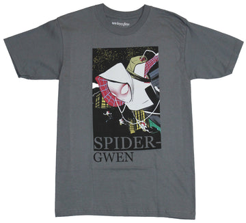 Spider-Gwen (Marvel Comics)  Mens T-Shirt - Boxed White Tinted Artistic Gwen