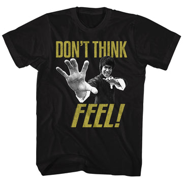 Bruce Lee Mens S/S T-Shirt - Feel - Solid Black