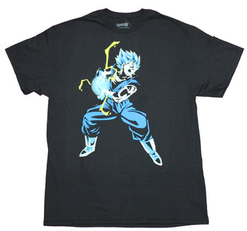 Dragon Ball Z Mens T-Shirt - Vegeta Power Charge Front Vegeta Goku Back Attack