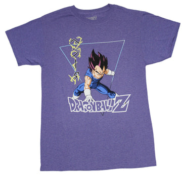 Dragon Ball Z Mens T-Shirt - Vegeta Power Stance Triangle Image