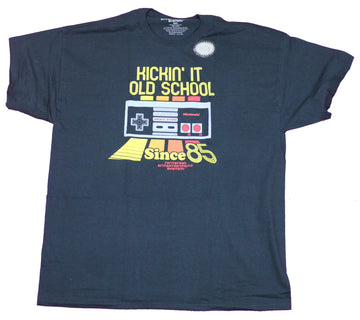 Nintendo NES Mens T-Shirt - Kickin IT Old School Since 85 Controller & Lines