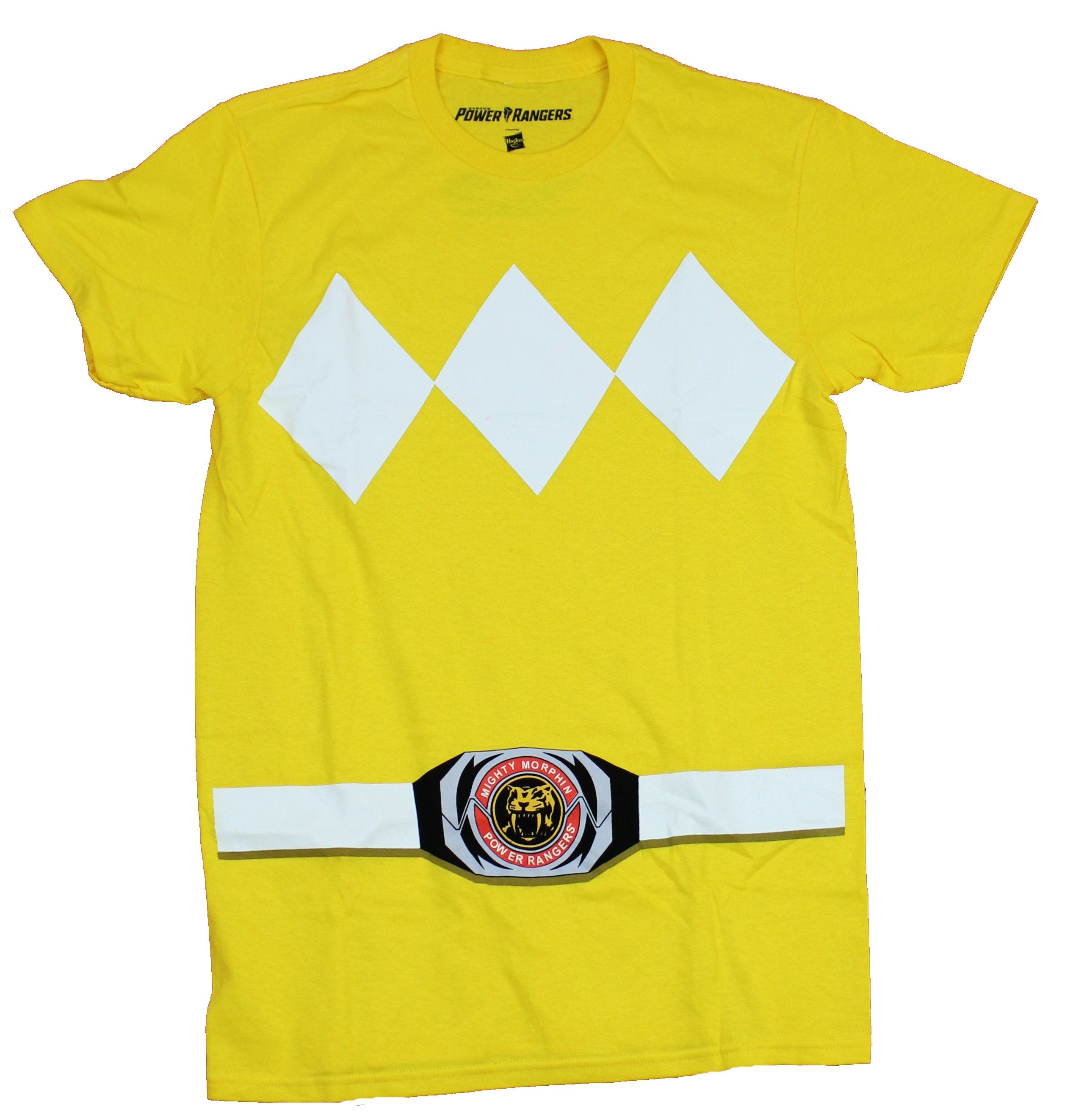 Mighty Morphin Power Rangers Mens T-Shirt  - Yellow Ranger Costume