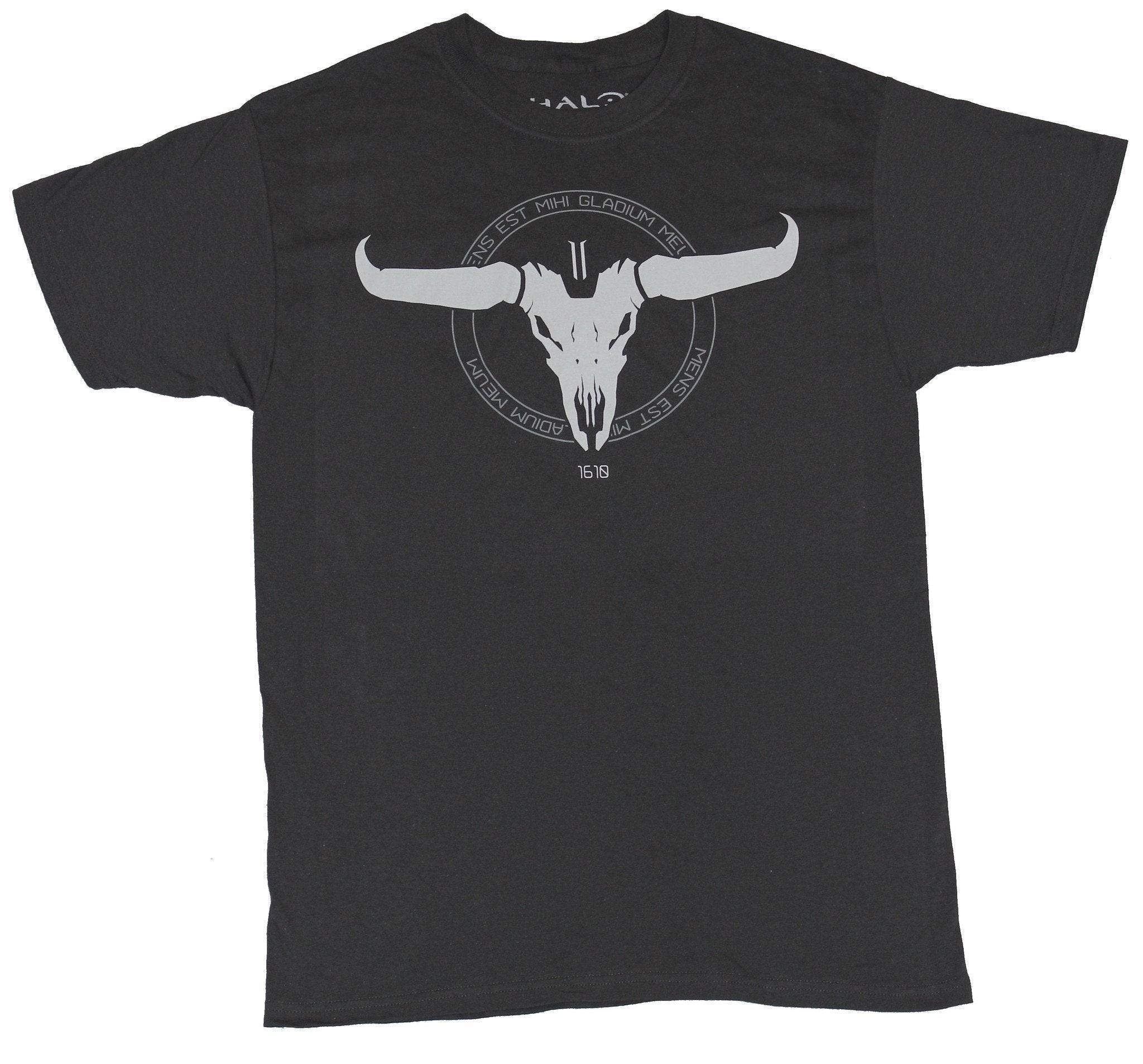 Halo Mens T-Shirt - 1610 Cow Skull Circle Logo Image