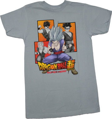 Dragon Ball Z Mens T-Shirt - Beast Gohan Over Superhero Logo