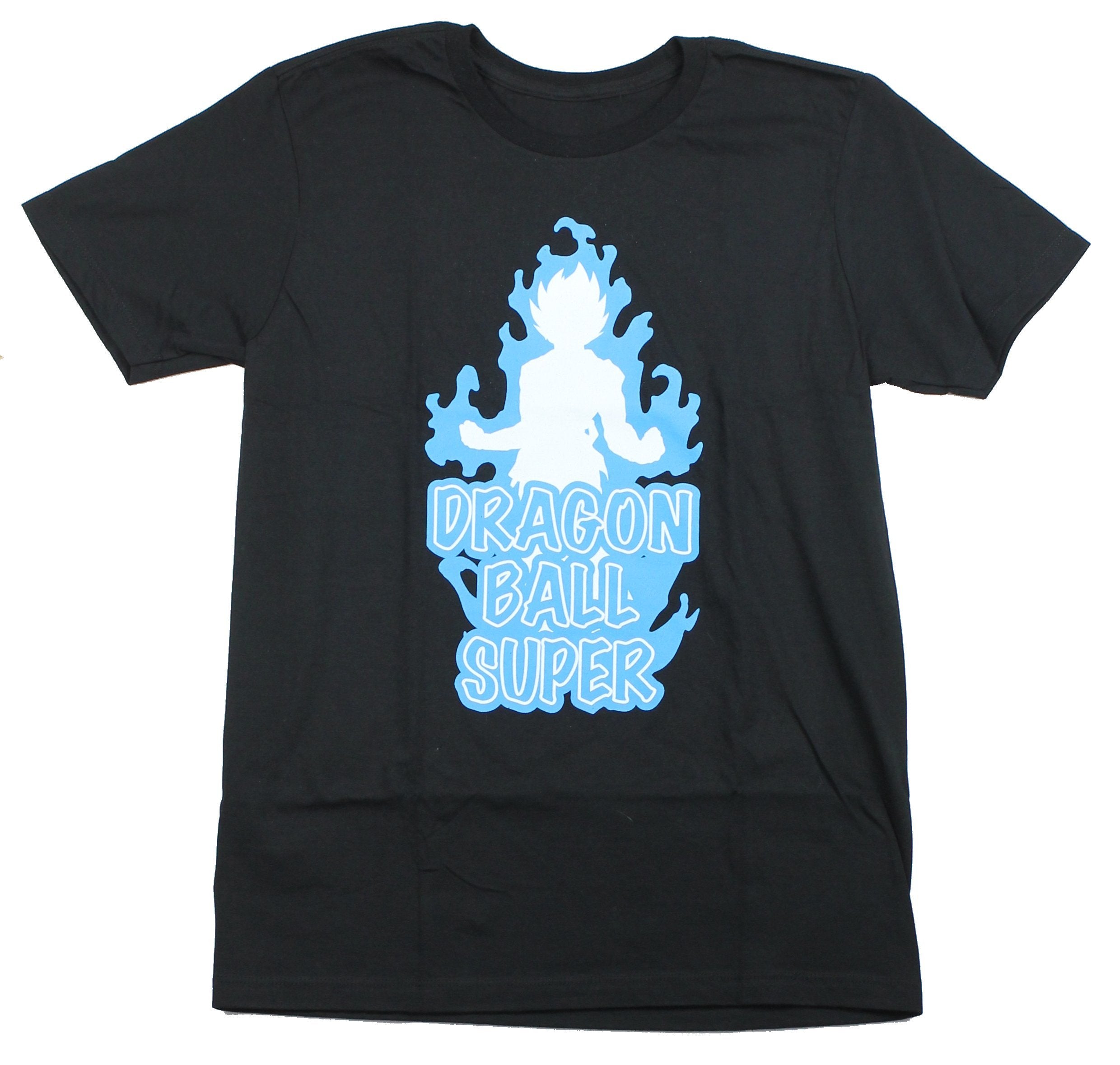 Dragon Ball Z Super Mens T-Shirt - Blue White Super Power Silhouette