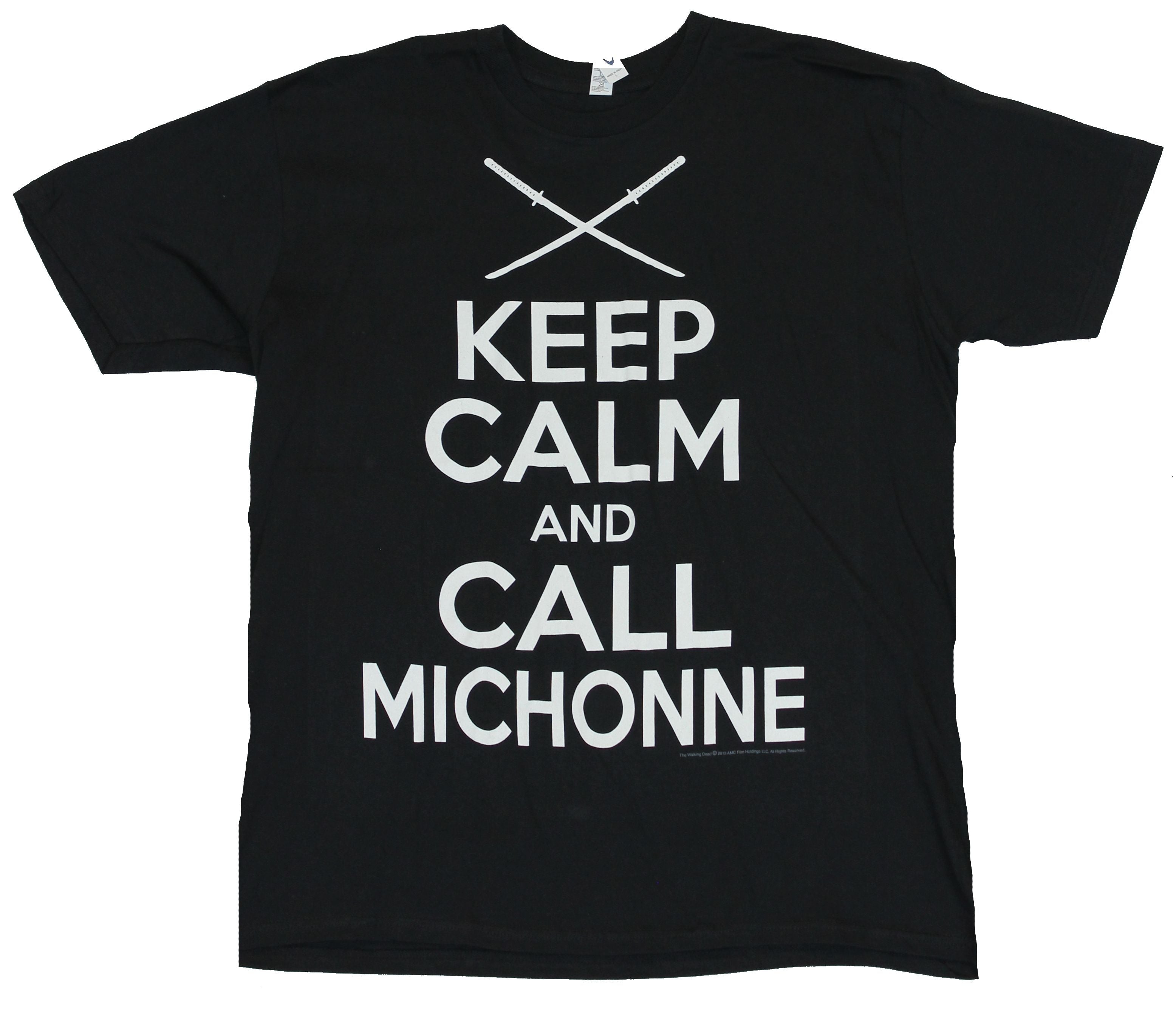 The Walking Dead Mens T-Shirt  - Keep Calm And Call Michonne