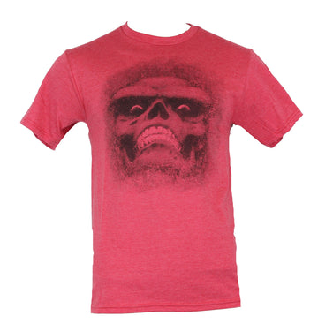 Red Skull (Marvel Comics) Mens T-Shirt  - Distressed Emerging Skull Face Image