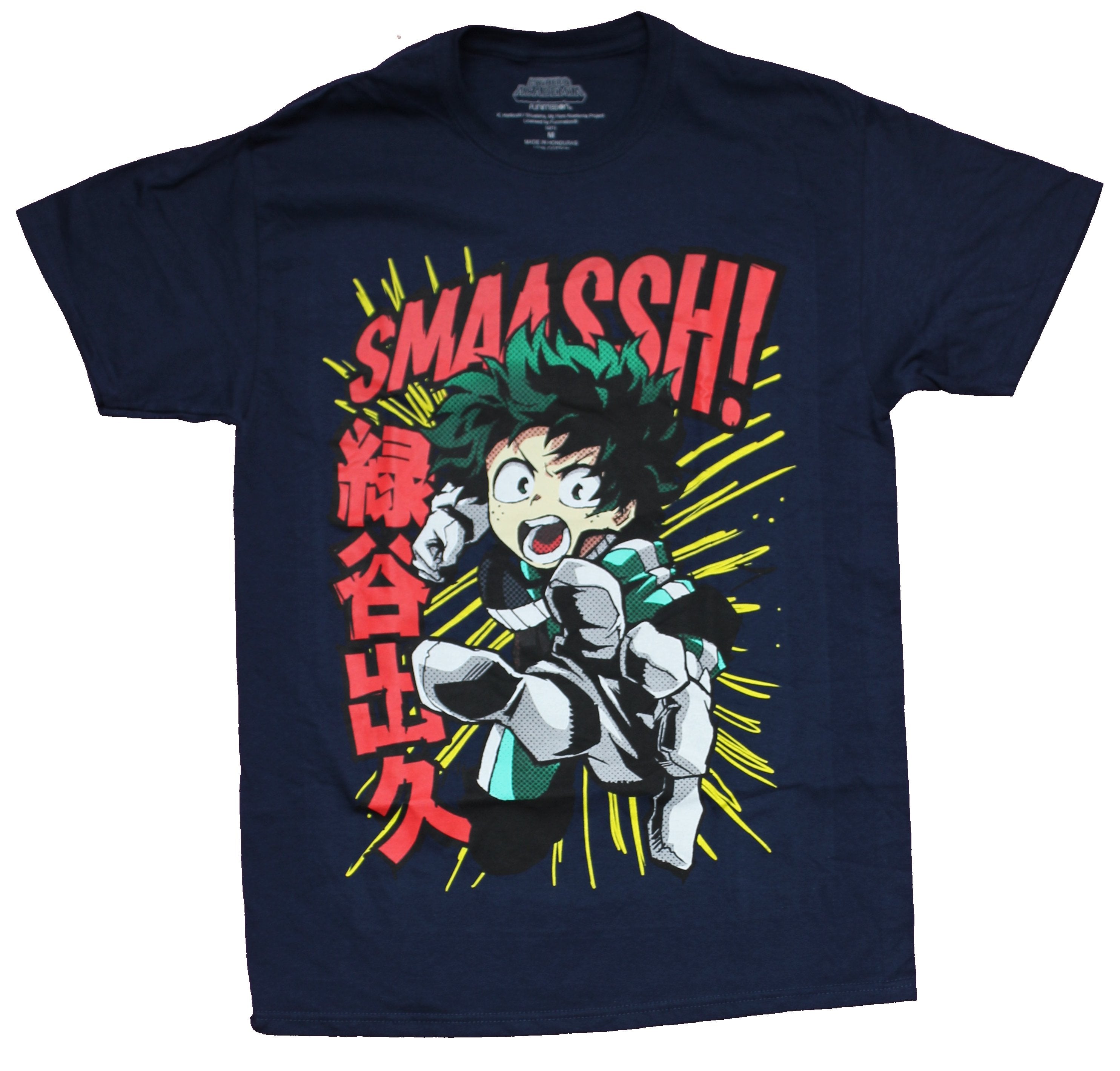 My Hero Academia Mens T-Shirt - Deku Attacking SMASH!
