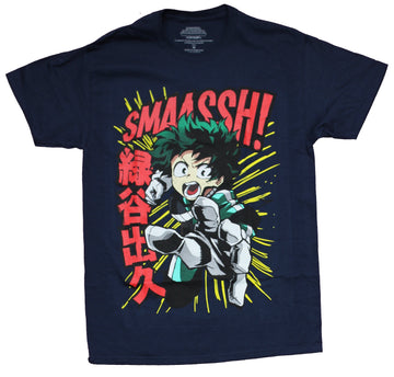 My Hero Academia Mens T-Shirt - Deku Attacking SMASH!