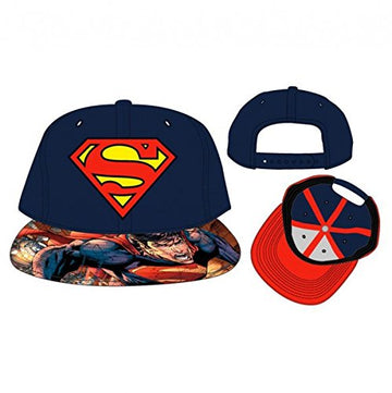 Superman Logo Sublimated Adjustable Snapback Cap
