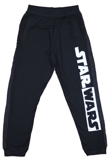 Star Wars Simple Black & White Word Logo Girls Juniors Lounge Pajama Pants