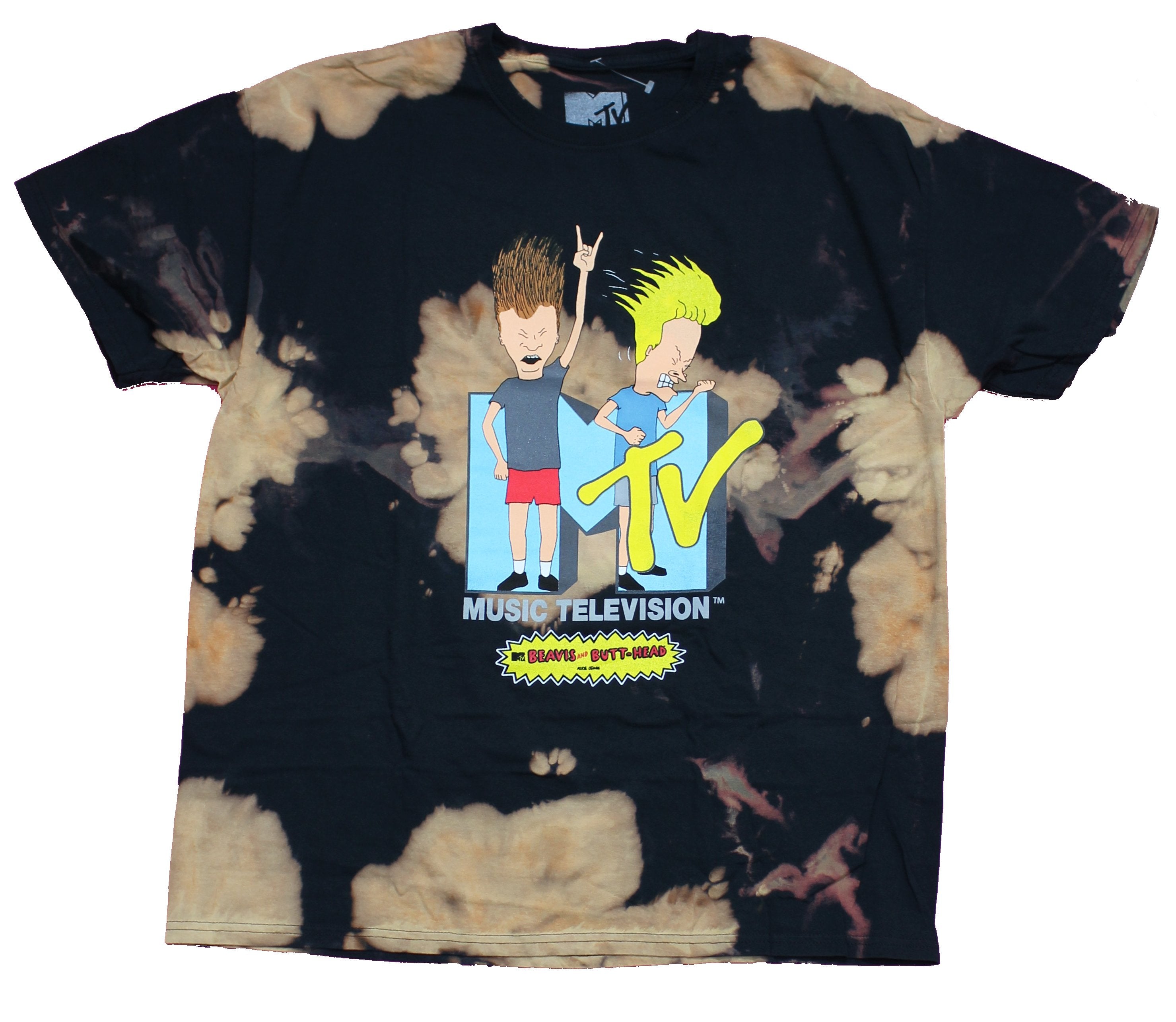 Beavis & Butthead Mens T-Shirt - Rocking Out MTV Logo