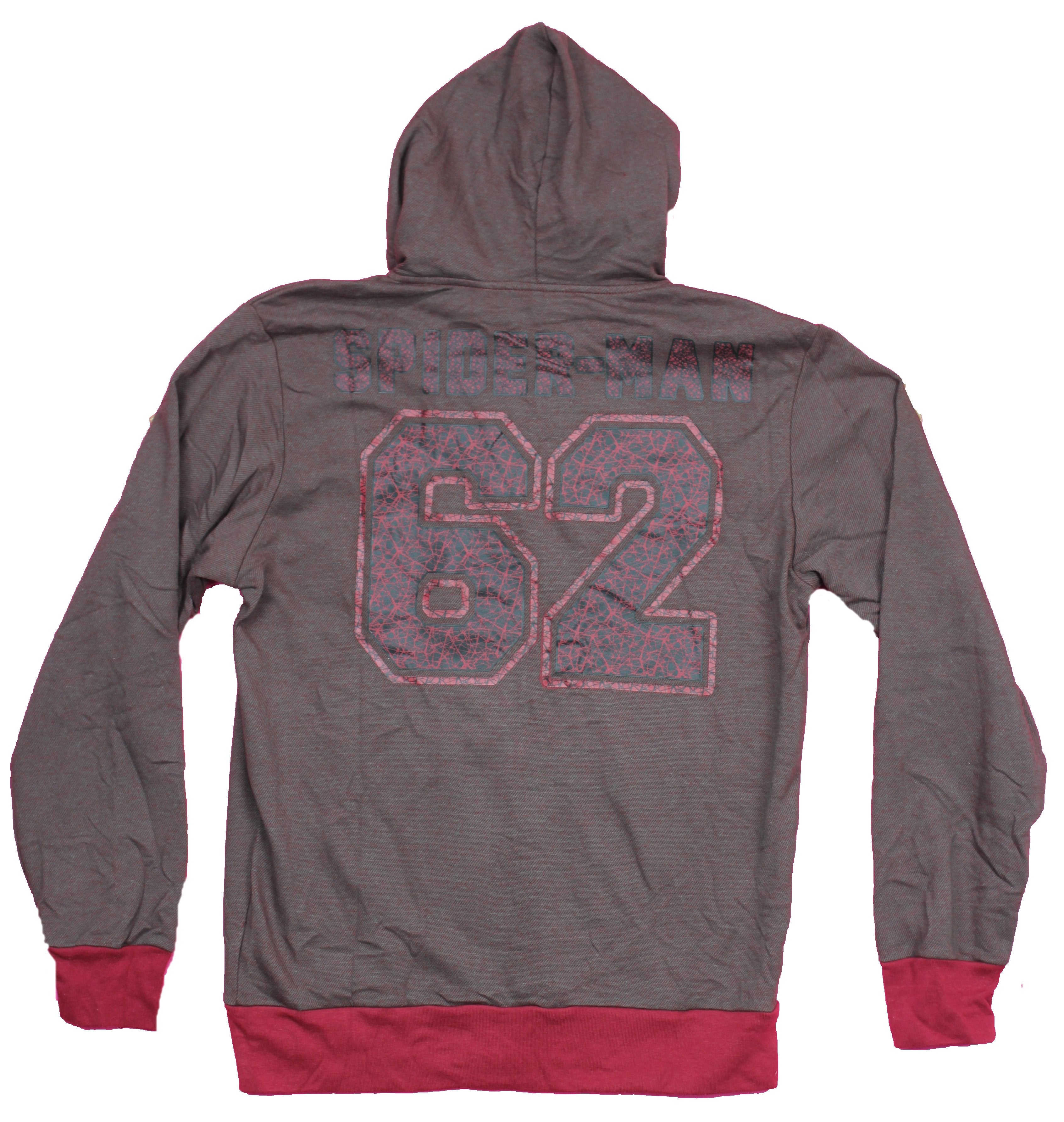 Spider-man Mens Zip Up Hoodie - Lapel Logo 1962 Spider-man Back
