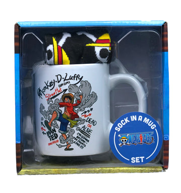 One Piece Socks in a Mug Set Monkey D Luffy