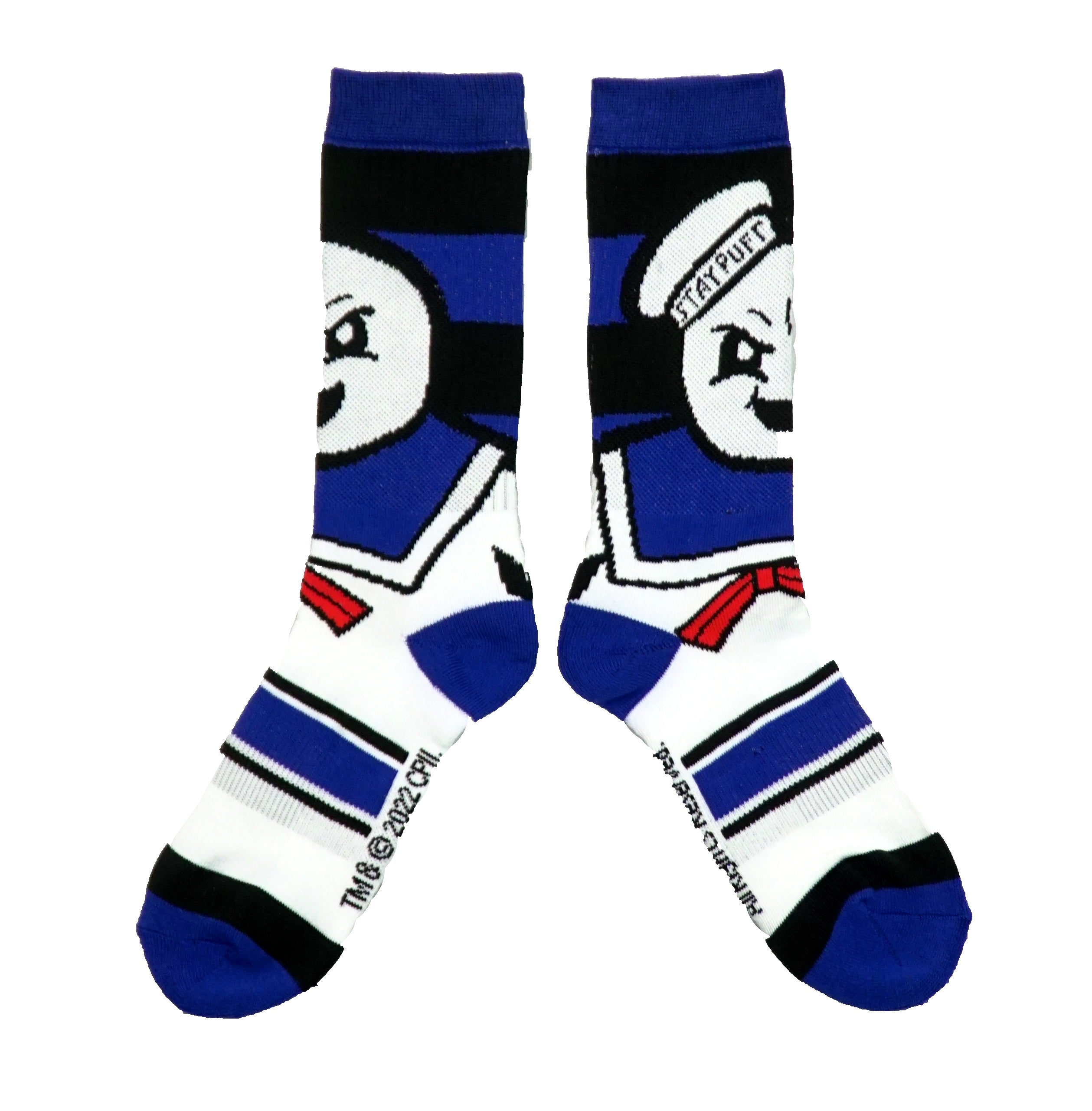 Ghostbusters Mens 2 Pack Crew Socks -Slimed No Ghost & Stay Puft Styles