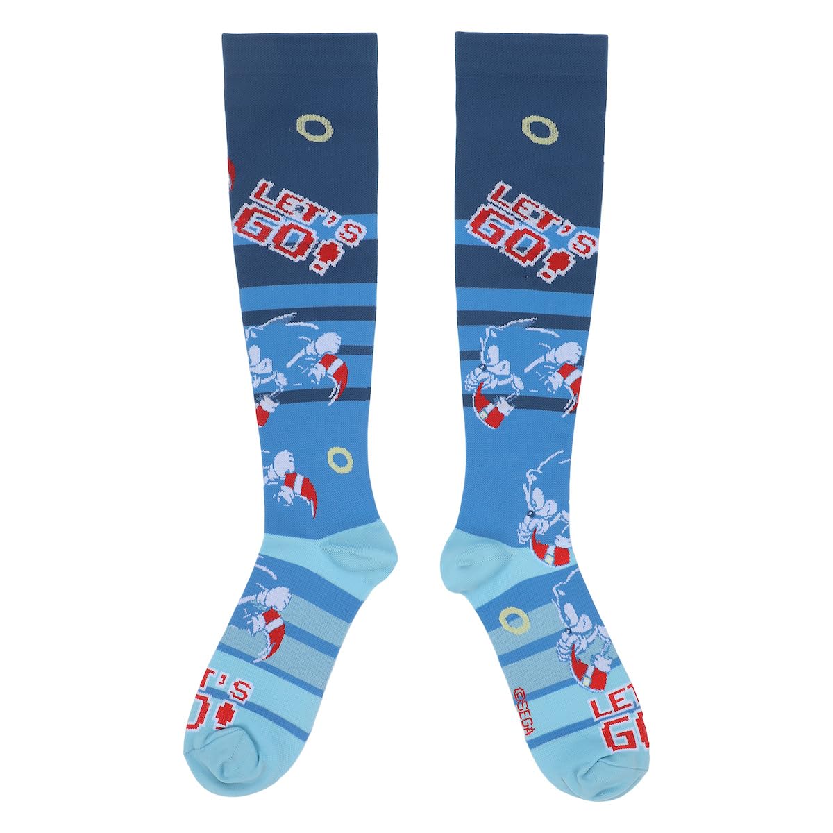 Bioworld Sonic the Hedgehog Sonic and Knuckles Athletic Compression Socks