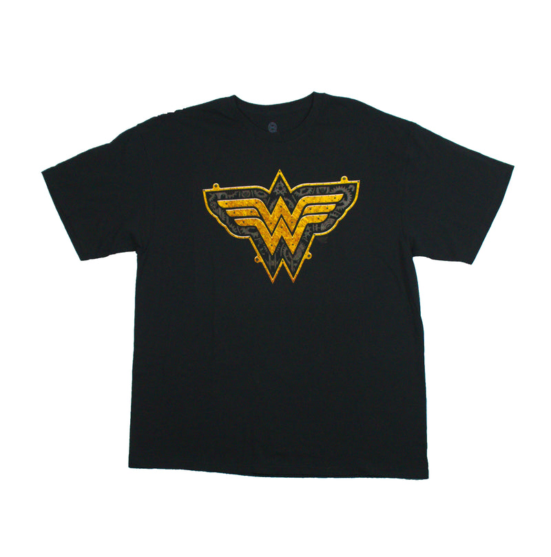 Wonder Woman Mens T-Shirt - Steampunk Logo Logo in Gears