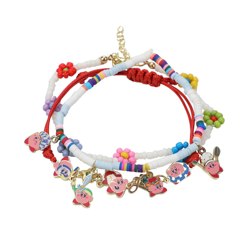 Bioworld Kirby Copy Abilities 3-Pack Multi-Charmed Bracelet
