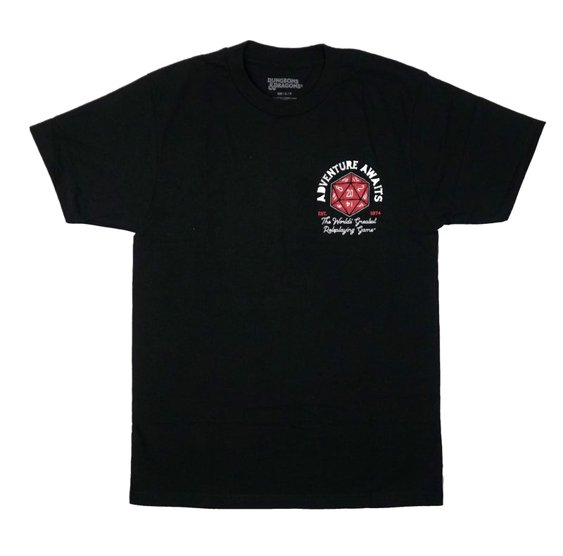 Dungeons & Dragons Mens T-Shirt - Greatest Roleplaying Game Back & Lapel