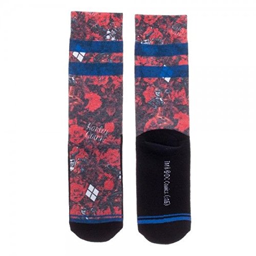 DC Comics Harley Quinn Floral Sublimated Crew Socks