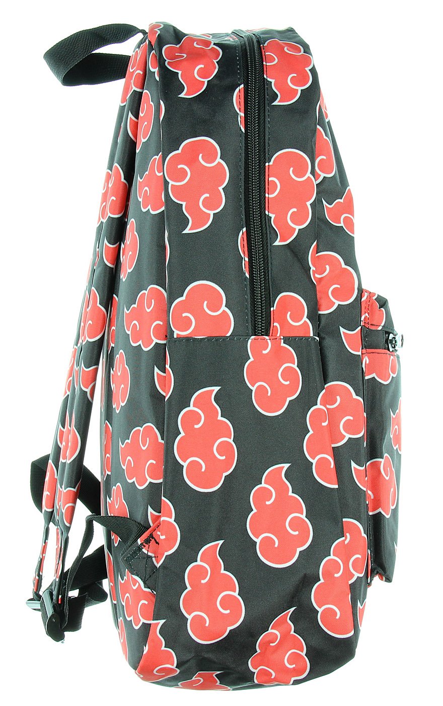 Bioworld Naruto Backpack Shippuden Akatsuki Red Clouds All Over Print Travel Laptop Backpack