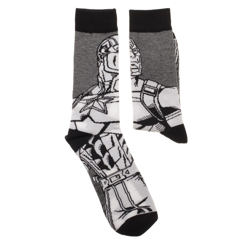 Captain America Color Yourself Socks,White,One Size