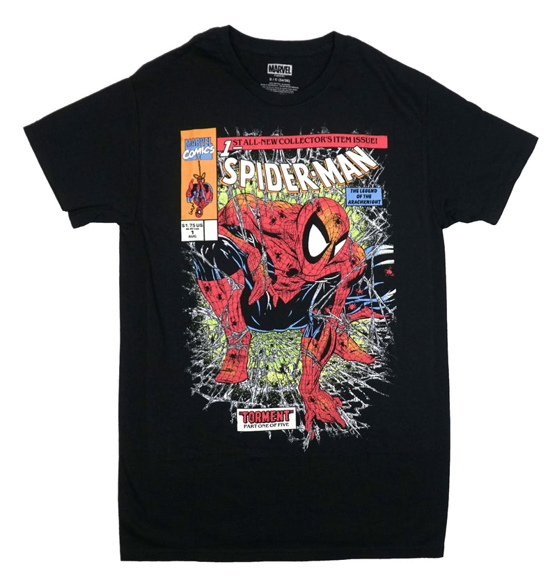 Spider-Man Mens T-Shirt - 1991 Comic Cover "Torment" Part One of Five