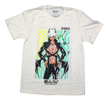 Obey Me  Mens T-Shirt - Mammon Pictured Hands on Hip
