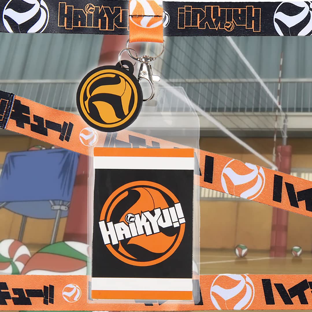 Haikyu!! Anime ID Badge Holder Lanyard Keychain w/ 2" Rubber Pendant