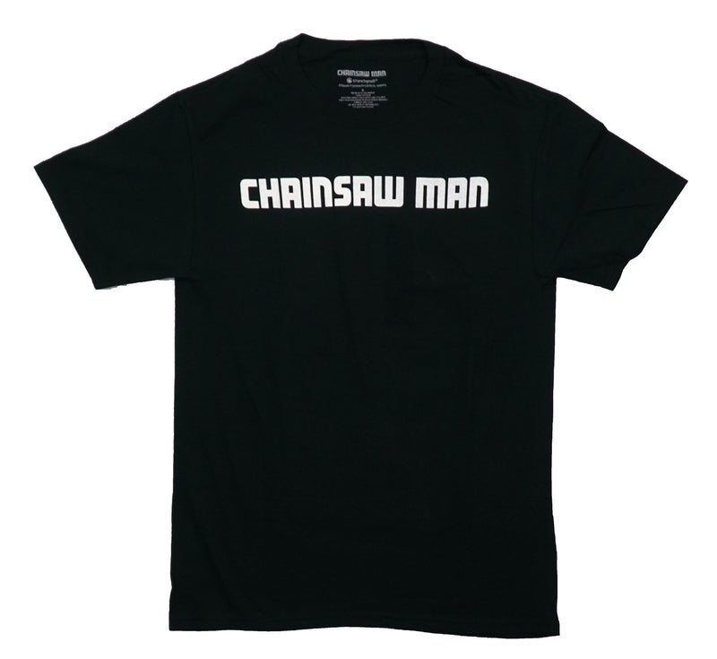 Chainsaw Man Mens T-Shirt - Simple Logo On Front Guy Duo On Back - Inmyparentsbasement.com