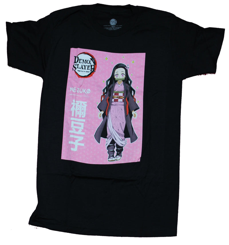 Demon Slayer Mens T-Shirt - Nezuko Kamado Kanji Pink Box