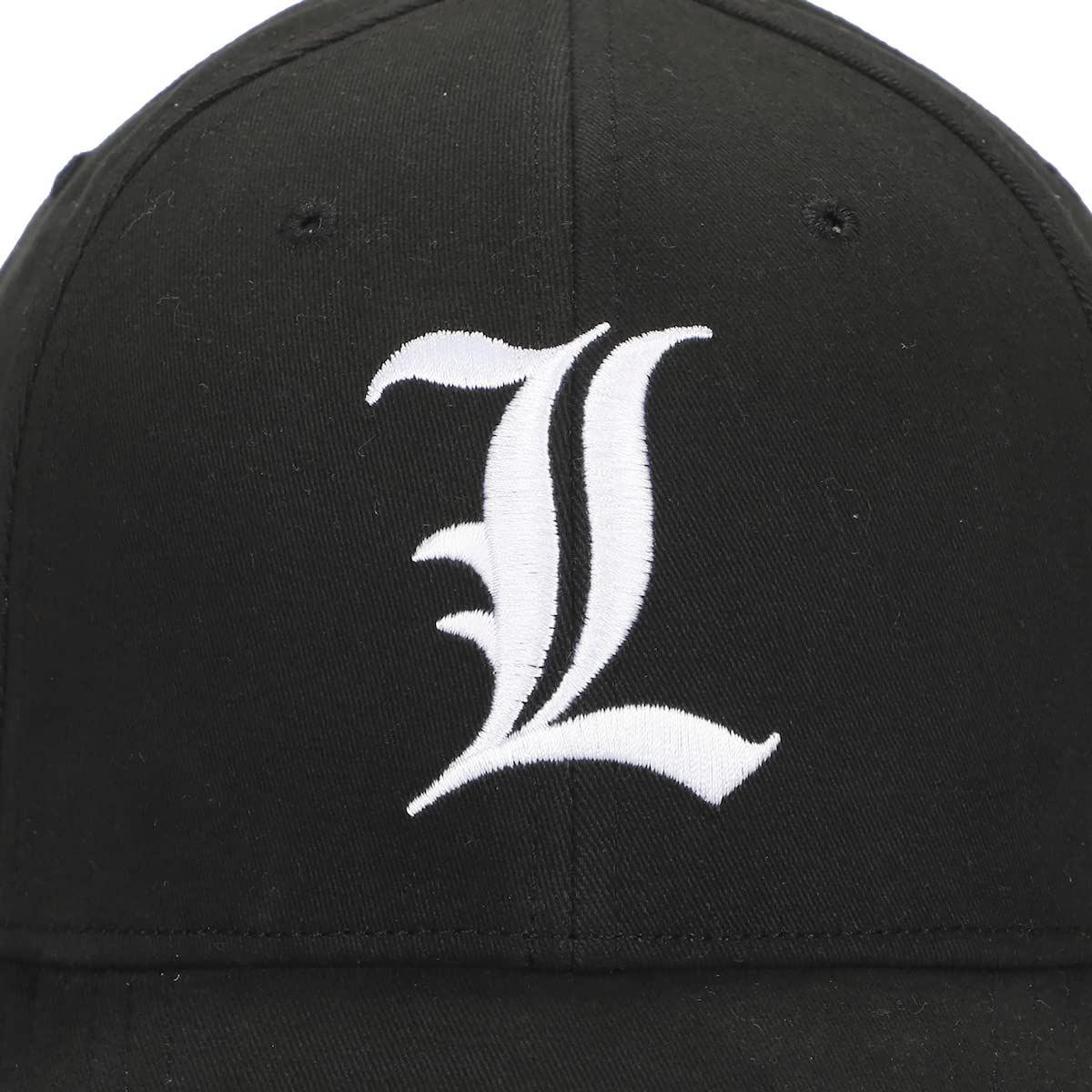 Death Note L Logo Elite Flex Black Baseball Cap
