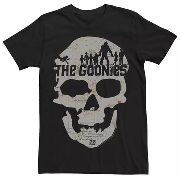The Goonies Men T-Shirt - Treasure Map Skull Friends Silhouette Image