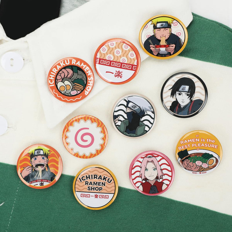 Naruto Ichiraku Ramen 10 Piece Button Pin Box Set