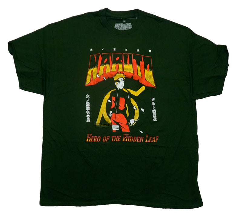 Naruto Shippuden Mens T-Shirt - Hero of the Hidden Leaf Posing In Front