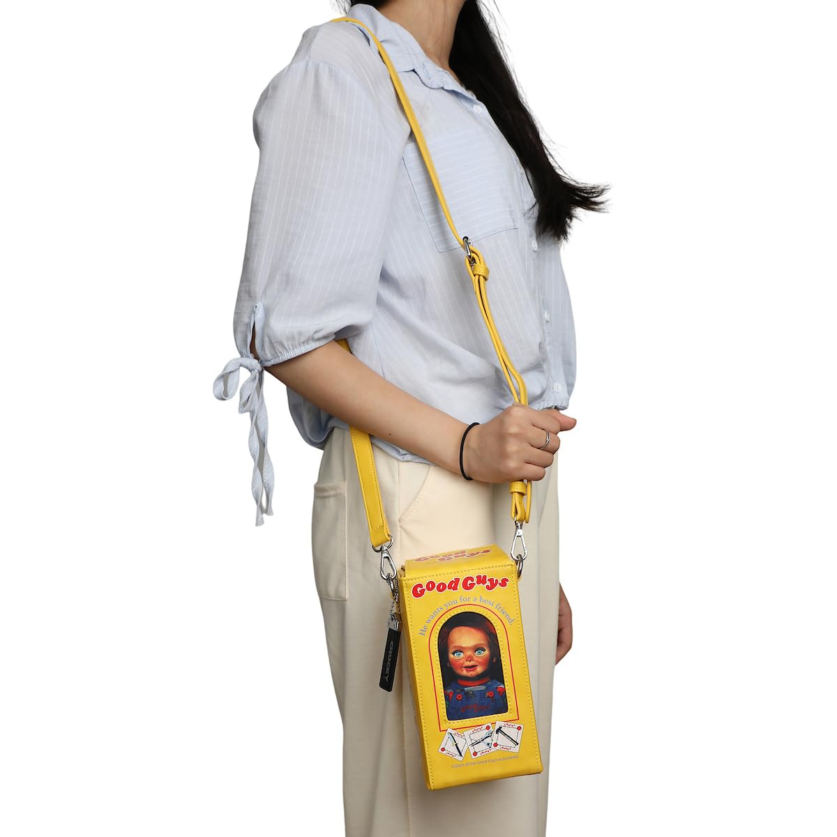 Chucky Doll Box Women's Yellow Novelty Crossbody Handbag