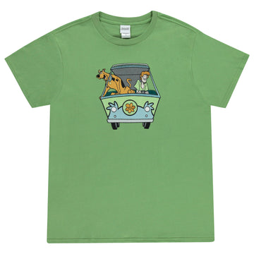 Scooby-Doo Mens Throwback Shirt, Shaggy, Velma Tee - Classic Front and Back Rubber Patch T-Shirt