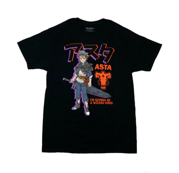 Black Clover Mens T-Shirt - Asta Holding  "I'm Gonna Be A Wizard King"