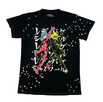Miraculous Mens T-Shirt - Lady Bug and Cat Noir With Kwamis