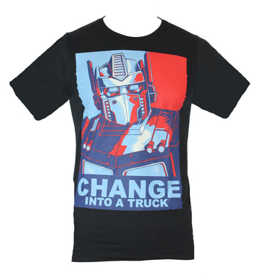 Transformers Mens T-Shirt - "Change Into A Truck" Optimus Prime Image