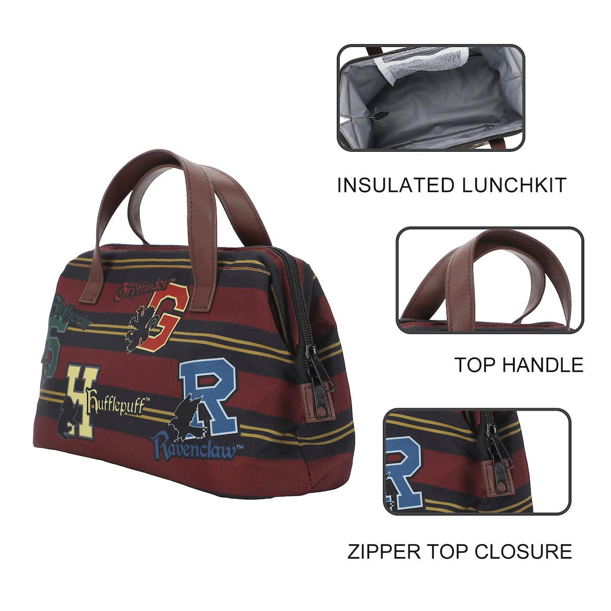 Harry Potter Fully Insulated 9 Lunchbox with Top Zipper