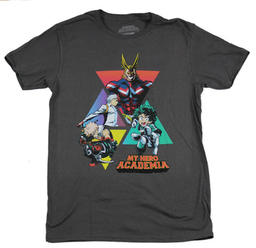 My Hero Academia Mens T-Shirt -Triangle Characters