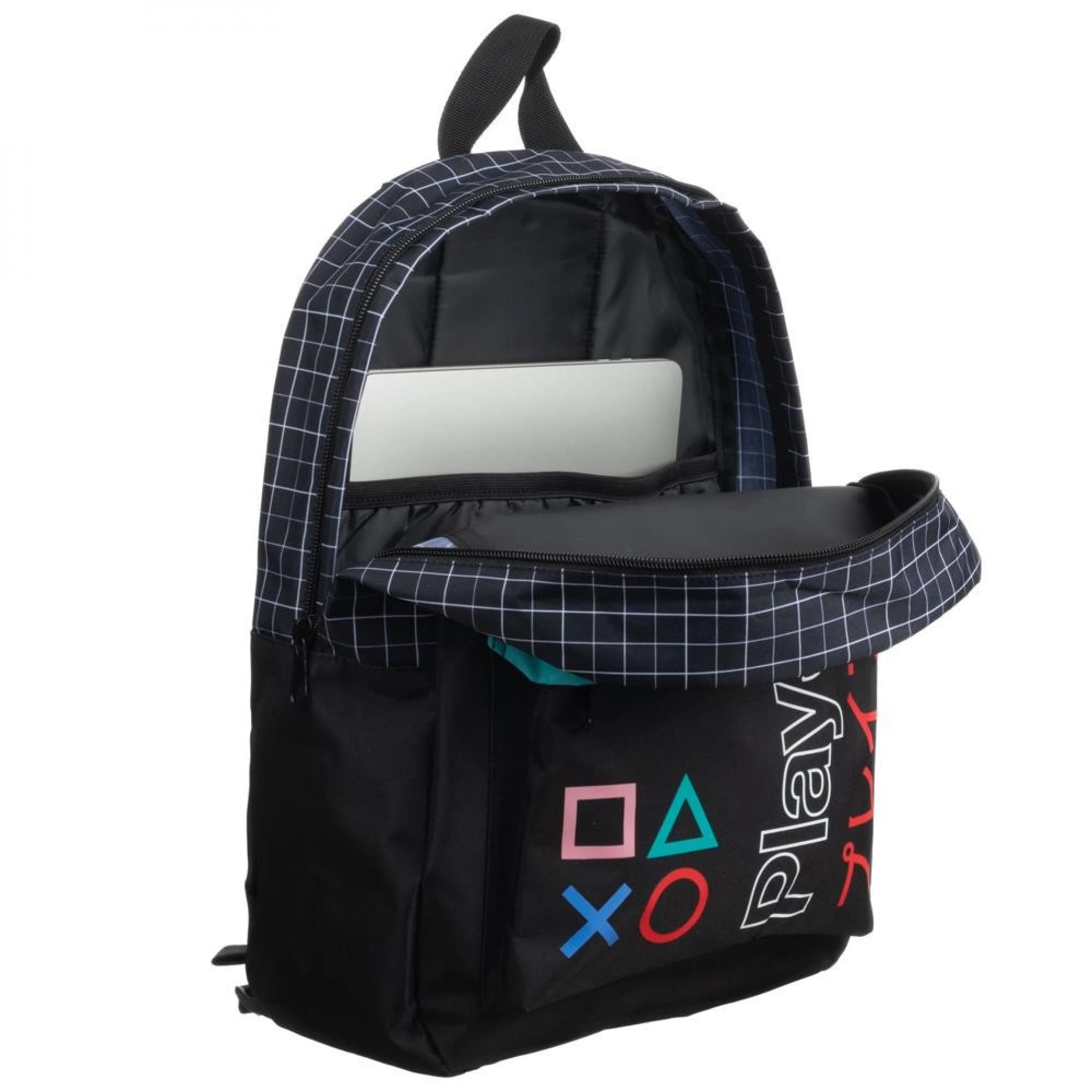 Sony Playstation 16.5" Kanji Color Block Laptop Backpack with Adjustable Straps