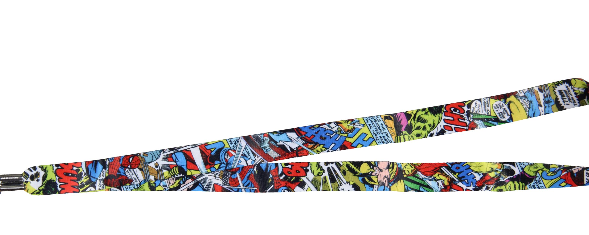 Marvel Comic Book Graphic Lanyard ID Badge Holder and 2" Rubber Charm